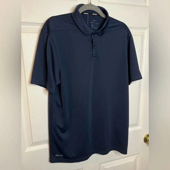 Nike Golf Navy Blue Polo Dri-Fit Men’s Size Medium GUC - Picture 1 of 6